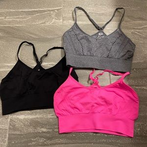 Pro-fit sports bras, 3 for $5, seamless